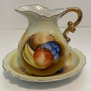 Vintage Fruit Design Water Picture With Plate